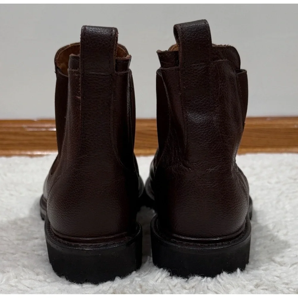 Allen Edmonds Grafton Chelsea Brown Leather Boots Mens 8.5 Weatherproof Lug Sole